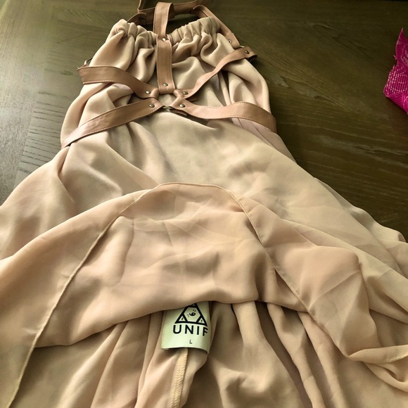 UNIF Light Pink Harness Dress New $200 - Picture 7 of 10